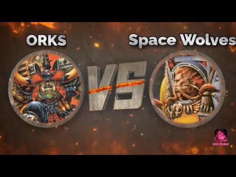 Warhammer 40k 2nd edition battle report. Orks vs Space Wolves 1500pts