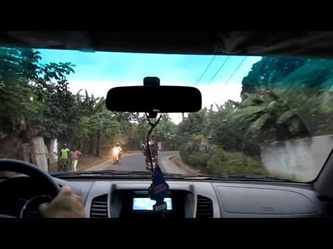 Sao Tome Africa Drive through village ne