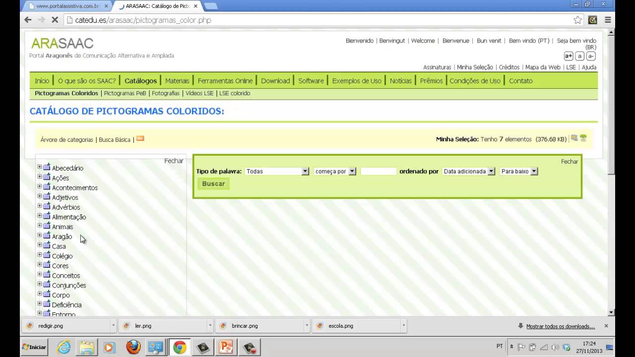 Módulo Comunicação Alternativa - Portal Arasaac
