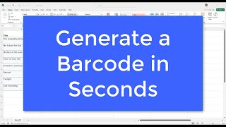 Download the video "How to Create a Barcode in Excel"