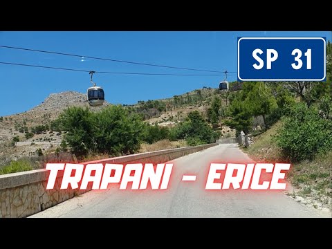 Strada Provinciale SP31 (TP) | salita da TRAPANI fino a ERICE (centro storico) - Driving in Trapani