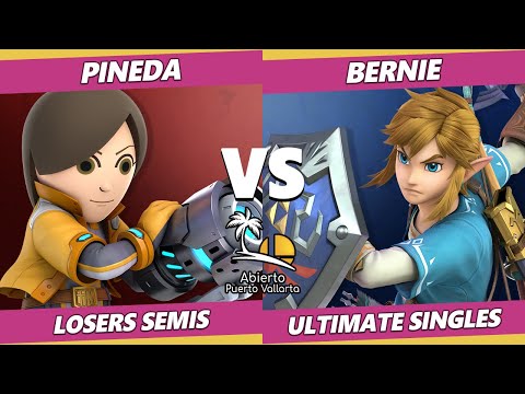 Abierto Puerto Vallarta Losers Semis - Pineda (Mii Gunner) Vs Bernie (Link) SSBU Ultimate Tournament