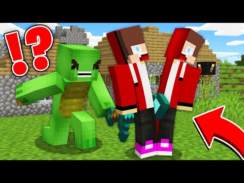 Myzen - Angry Mikey HURT and CUT JJ in Minecraft - Maizen