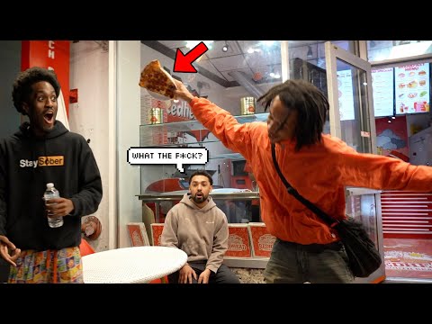 Random Dude Threw His Pizza!