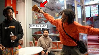 Random Dude Threw His Pizza!