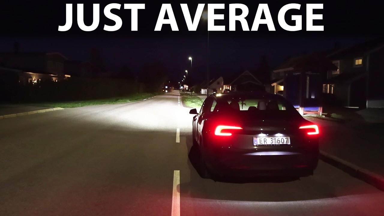 Tesla Model 3 Standard headlights test
