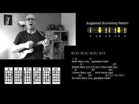 Hello Mary Lou - Ricky Nelson - Ukulele Strum-Along Lesson - Jez Quayle