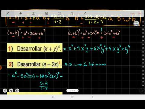 Productos notables - Binomio de Newton (ejemplos)