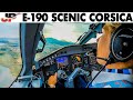 Full Cockpit Flight Ajaccio to Bastia on Corsica Island | TUI E-190