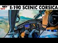 Full Cockpit Flight Ajaccio To Bastia On Corsica Island TUI E 190