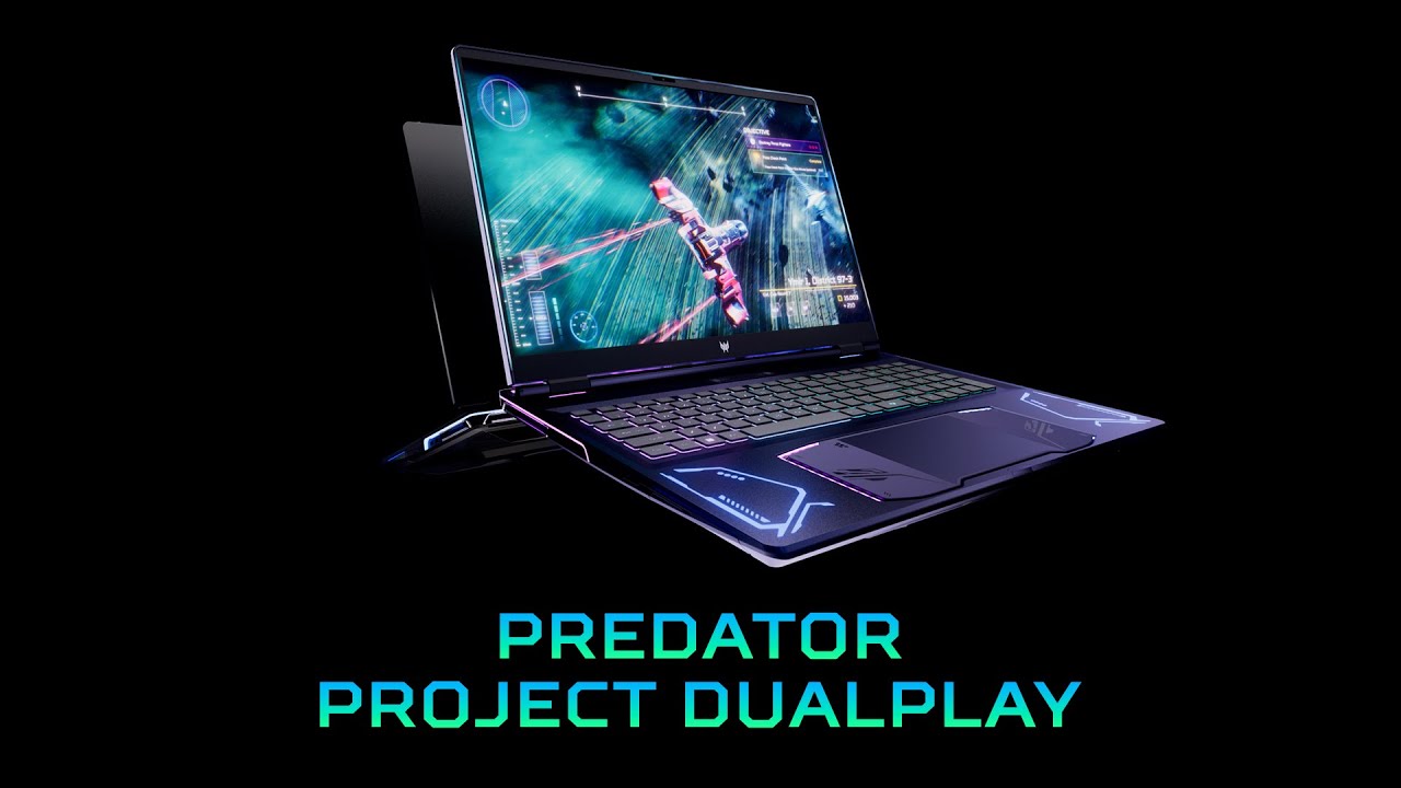 Новый концепт игрового ноутбука от Acer оснащен выдвижным геймпадом, который разделяется 1 2024 Project DualPlay | Predator - YouTube
