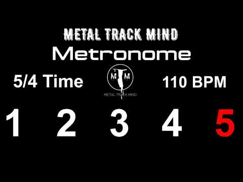 Metronome 5/4 Time 110 BPM visual numbers