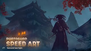 The last fight of SAMURAI Photoshop Manipulation | +PSD FILE