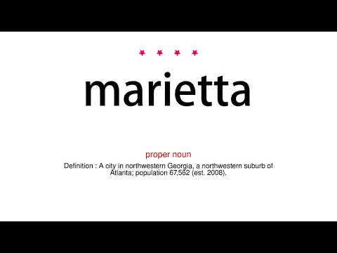How to pronounce marietta - Vocab Today