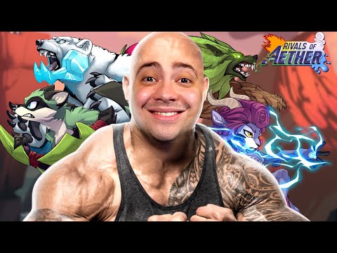 alanzoka jogando Rivals of Aether com os amigos na noitada