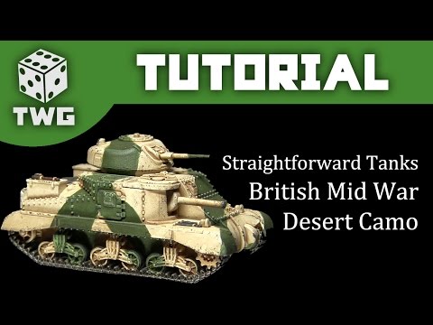 Flames of War Tutorial: How To Paint WW2 British Desert Camo - Grant