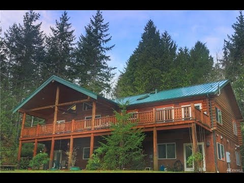 Custom Log Home - Lilliwaup, WA