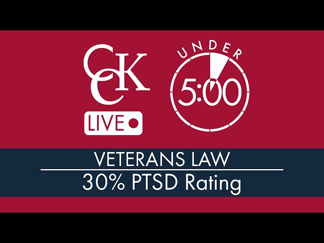30% PTSD VA Disability Rating Breakdown