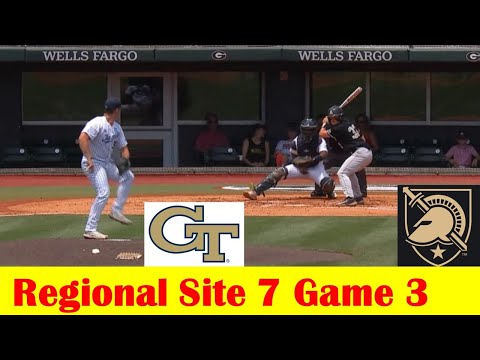 Army vs Georgia Tech Baseball Highlights, 2024 NCAA Regional Site 7 Game 3