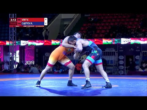 Round 5 FS - 92 kg: V. VIKY (IND) v. A. GAJYYEV (TKM)