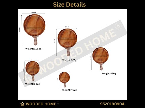 Wooden Pizza Platter 8 Inch
