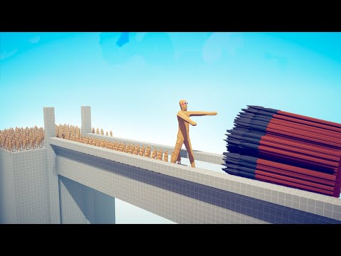 CAN 100x MUMMY + GIANT CROSS THE BRIDGE? - TABS | Totally Accurate Battle Simulator 2023