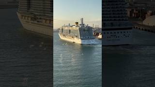Costa Smeralda departing Civitavecchia! #costacruises #costasmeralda #cruiseship #cruise