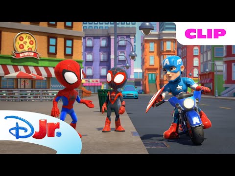 Captain America Battle Against Hydro-Man! 💥 | Marvel's Spidey and his Amazing Friends | @disneyjr​