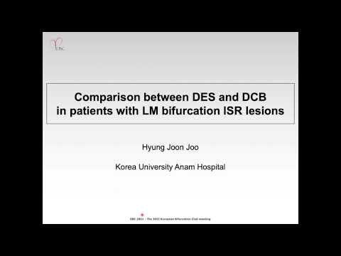 A comparison between DES implantation and DCB angioplasty in patients with LM bifurcation.....Dr JOO
