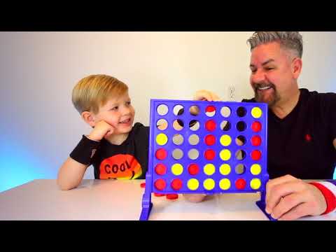 Connect Four Challenge! Kid friendly TV! Father and Son play connect 4.