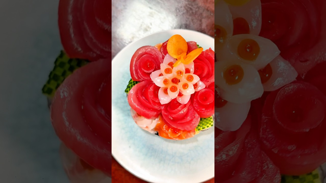 【神わざ】寿司職人が作る日本一美しいケーキ🎂🐟 #cake