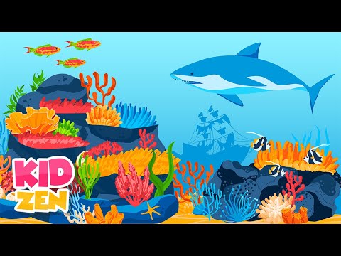 10 Hours Relaxing Baby Sleep Music | Sea Diving 🦈 Piano Background Music for Kids (Extended)