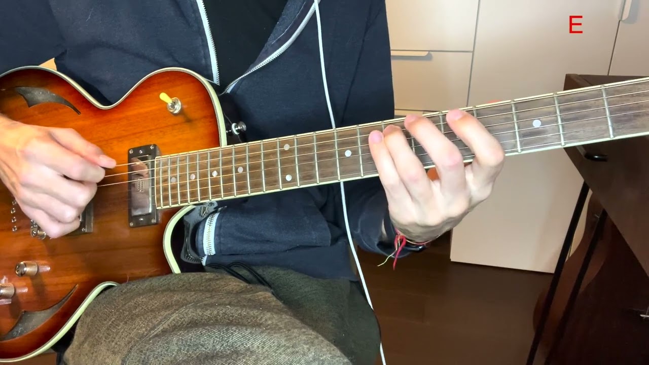 Roberto Barlocci playing 7sus4 arpeggios on electric guitar