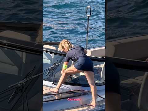 Thumbnail for BRAVE STEWARDESS CLEANING BOAT WITH NO SAFETY #monacoyachtshow #monaco #boat #viral #trending by Lamborghini Portofino