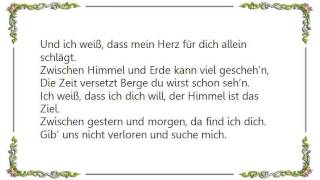 Helene Fischer - Zwischen Himmel und Erde Lyrics