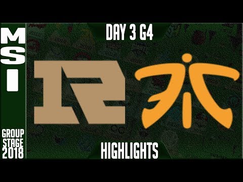RNG vs FNC Highlights | MSI 2018 Day 3 Group Stage, Royal Never Give Up vs Fnatic