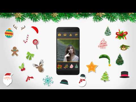 Christmas Stickers for selfies Video