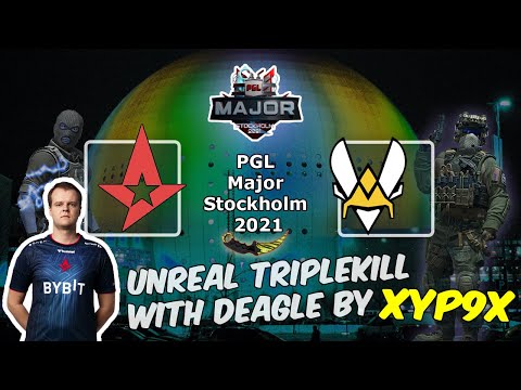 Unreal TripleKill with Deagle by Xyp9x on Vertigo, Astralis vs Vitality, PGL Major Stockholm 2021