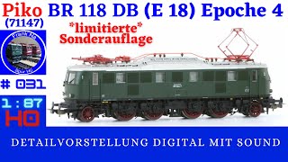 Piko 118 DB ( E18 ) Sound #71147 Exklusivmodell Eurotrain 2021