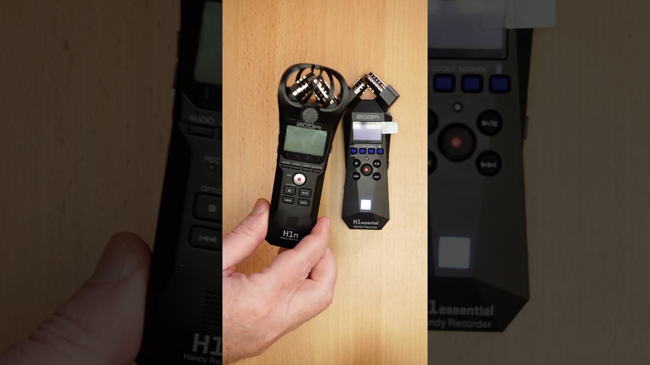 Zoom H1n vs H1essential - Button noise compare #zoom #h1n #zoomrecorder #handyrecorder #h1essential