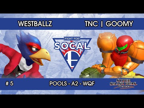 Fight For SoCal 5 - Westballz (Falco) VS TNC | Goomy (Samus) - SSBM - Pools A2 (WQF)