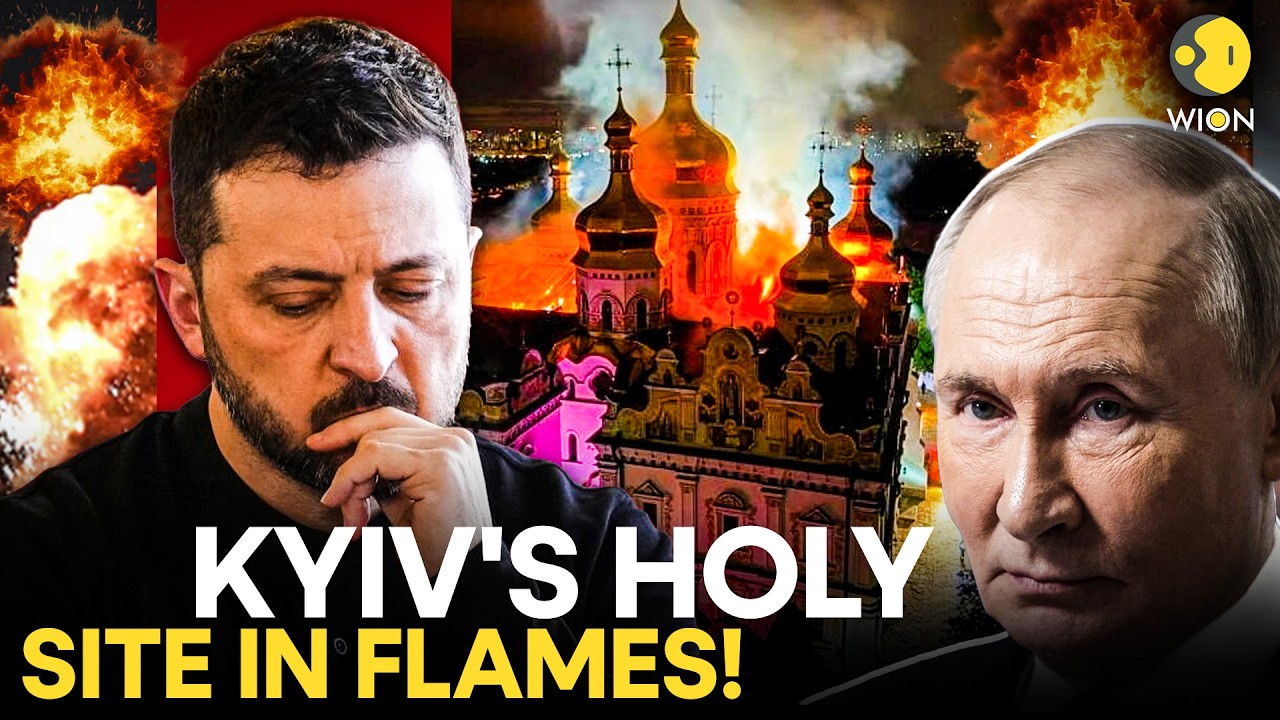 Ukraine War: Kyiv’s 1,000-Year-Old Sacred Monastery Engulfed in Flames After Russian Strikes | WION