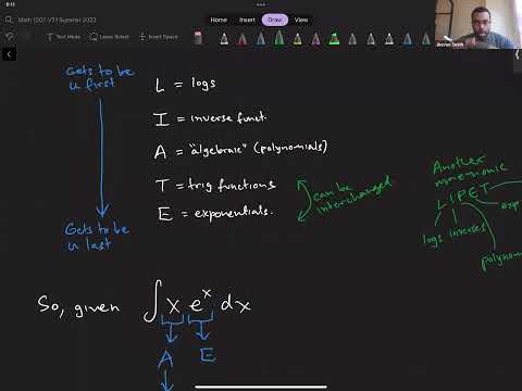 Math 1207-V21 Lecture 3 - Integration by Parts; Tabular Integration; Trig Integrals
