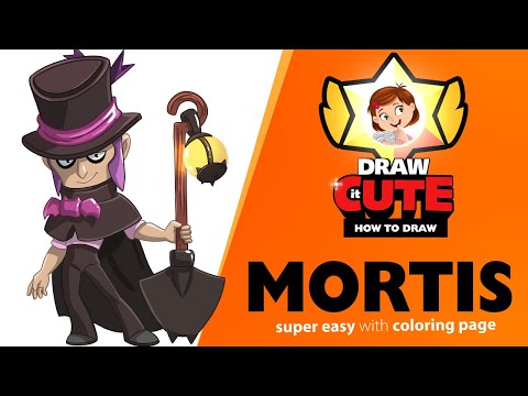 How to draw Mortis super easy | Brawl Stars drawing tutorial.