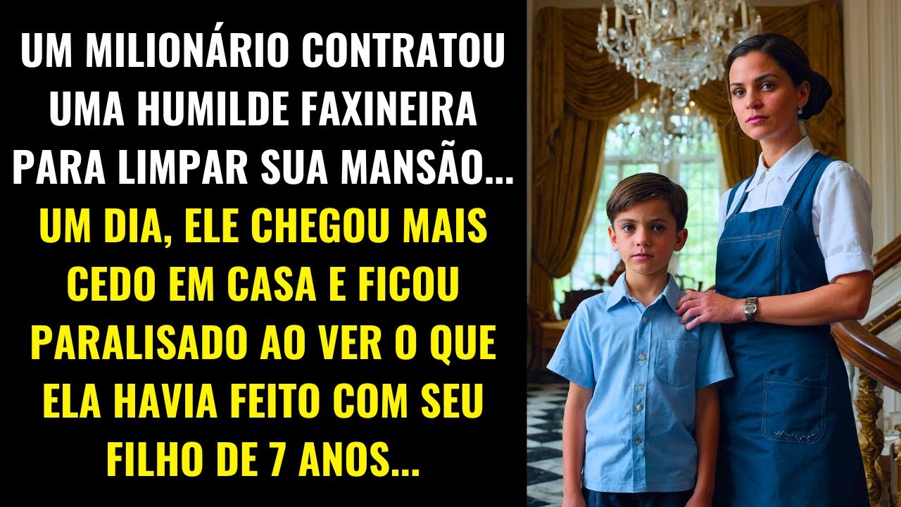 MILIONÁRIO FICOU PARALISADO AO DESCOBRIR O QUE SUA FAXINEIRA FEZ COM O SEU FILHO DE 7 ANOS...