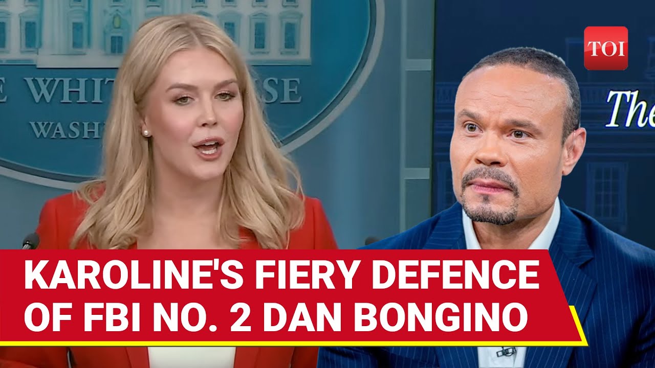 'End Weaponisation...': Karoline Leavitt Hits Back At Reporters Over Dan Bongino's FBI Appointment