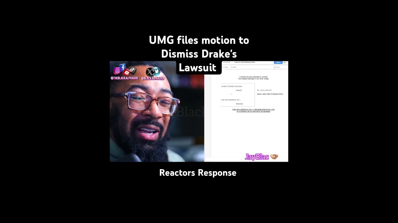 UMG files Motion to Dismiss Drakes Lawsuit, Calls it an attempt to save face after losing rap Battle