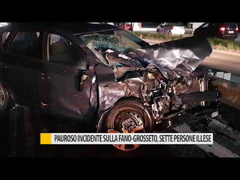 Pauroso incidente sulla Fano-Grosseto, sette persone illese