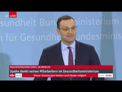 LIVE: Jens Spahn übergibt das Gesundheitsministerium an Karl Lauterbach
