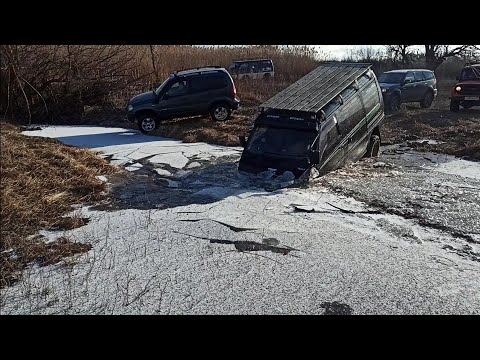 На снегу Ховер против Нивы, а форсируем Ниву. На снегу Ховер и Нива